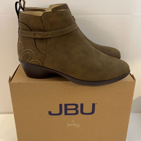 New JBU zipper ankle brown boots size 9.5 - Picture 1 of 8